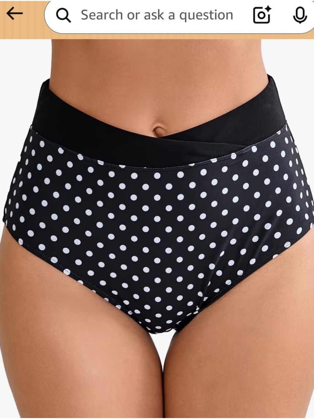 Halcurt Women's High Waisted Swim Bottoms